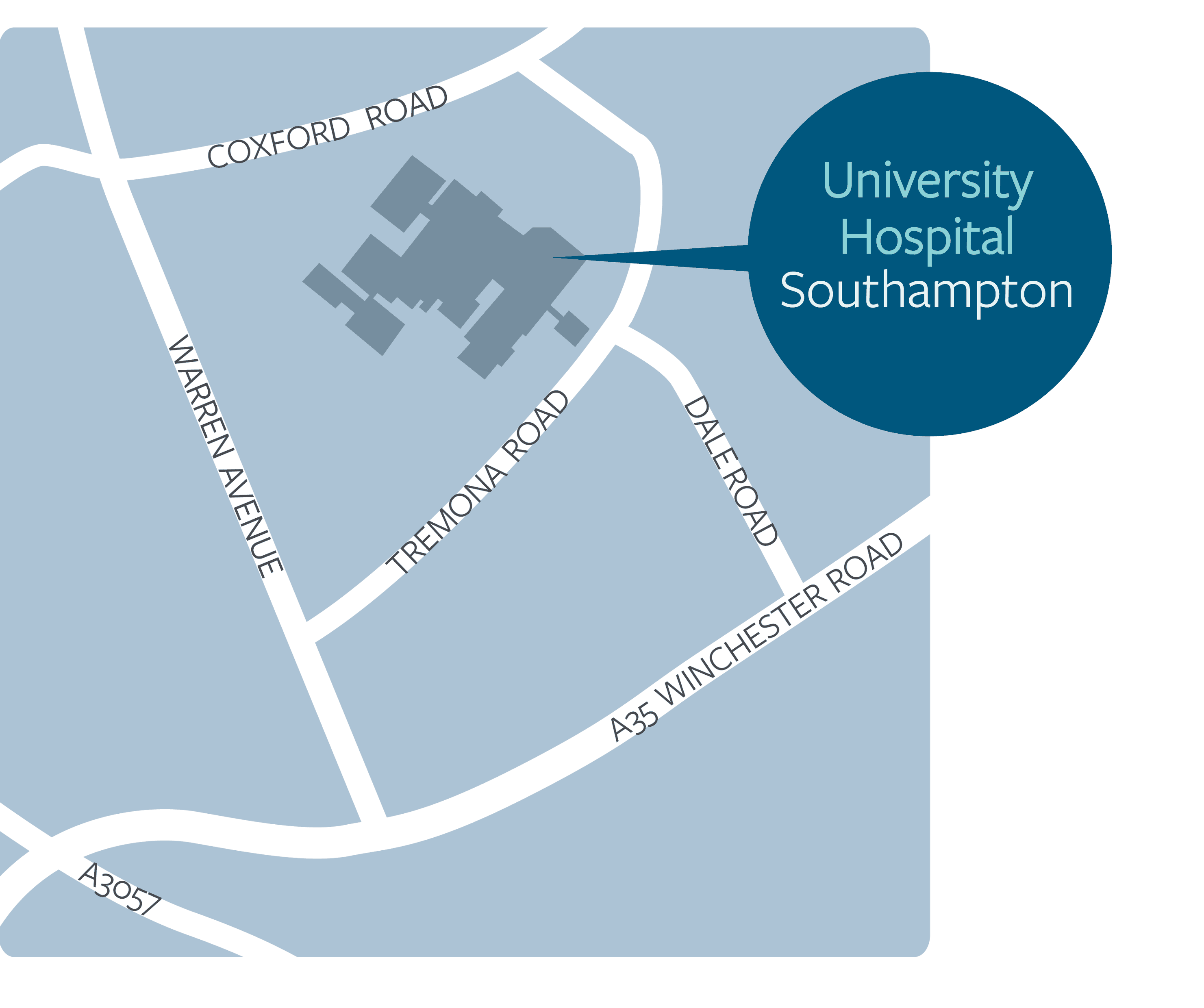 CNE Southampton map showing Southampton NHS
